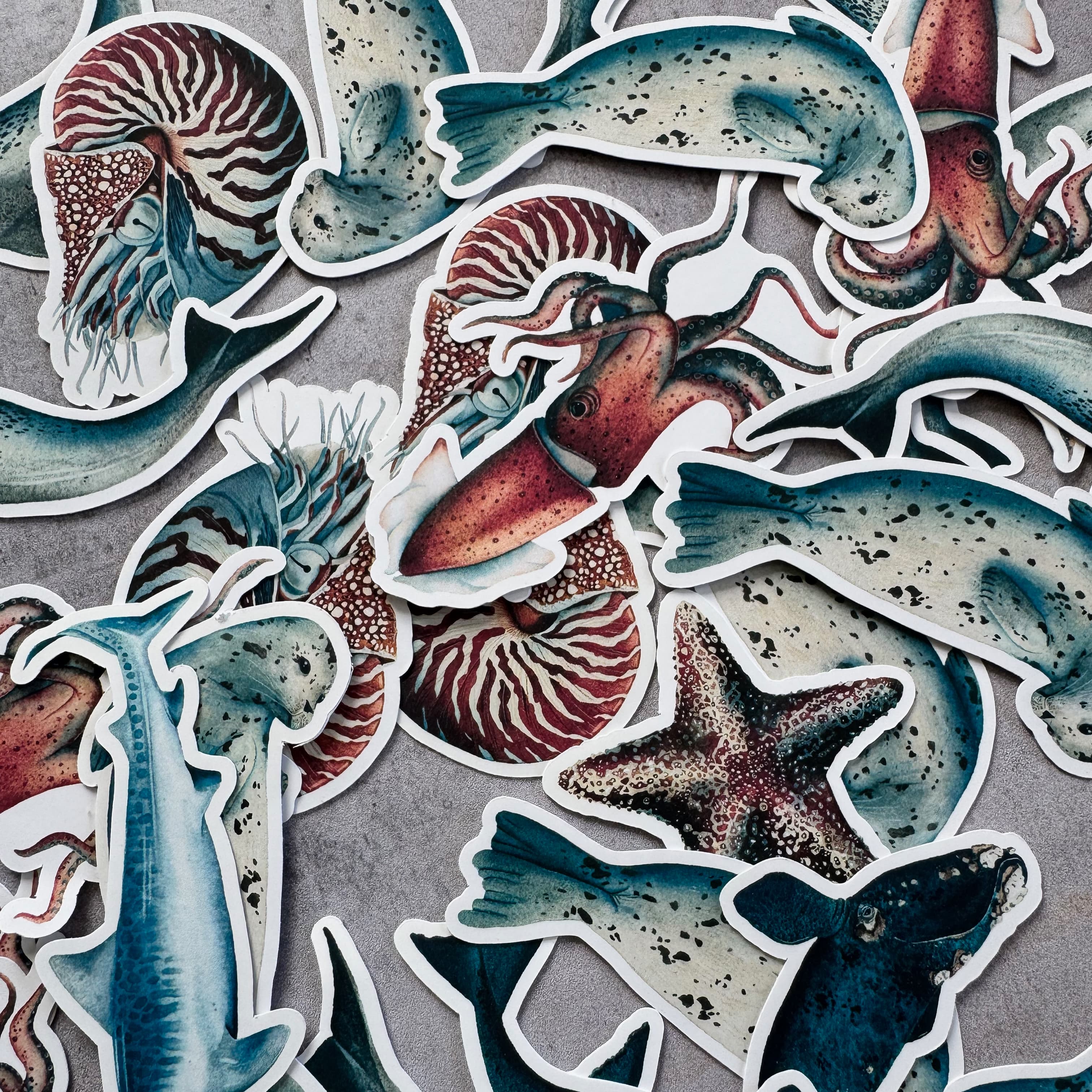 Pack mit 10 Stickern — Tiefsee — Foto 4