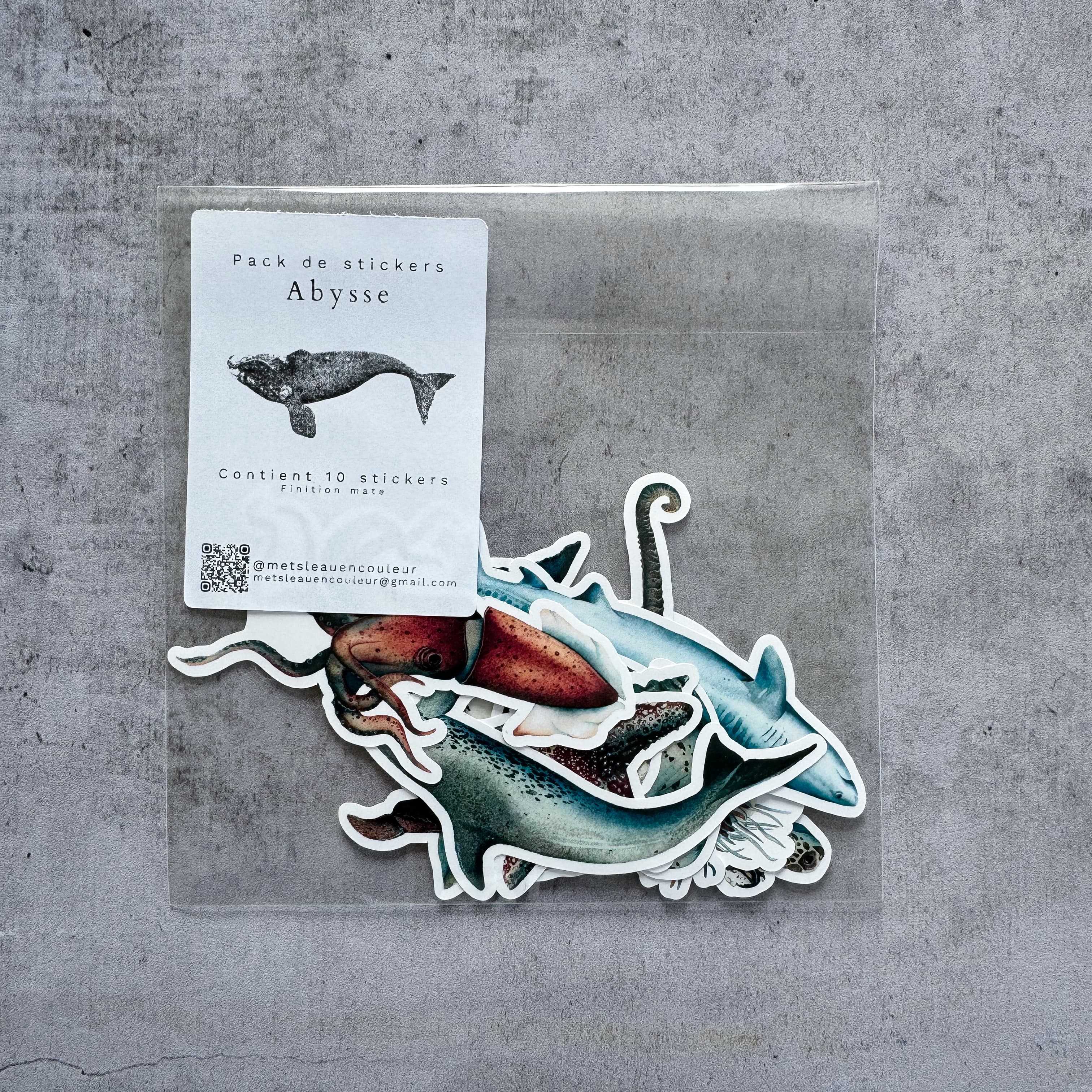 Pack mit 10 Stickern — Tiefsee — Foto 2