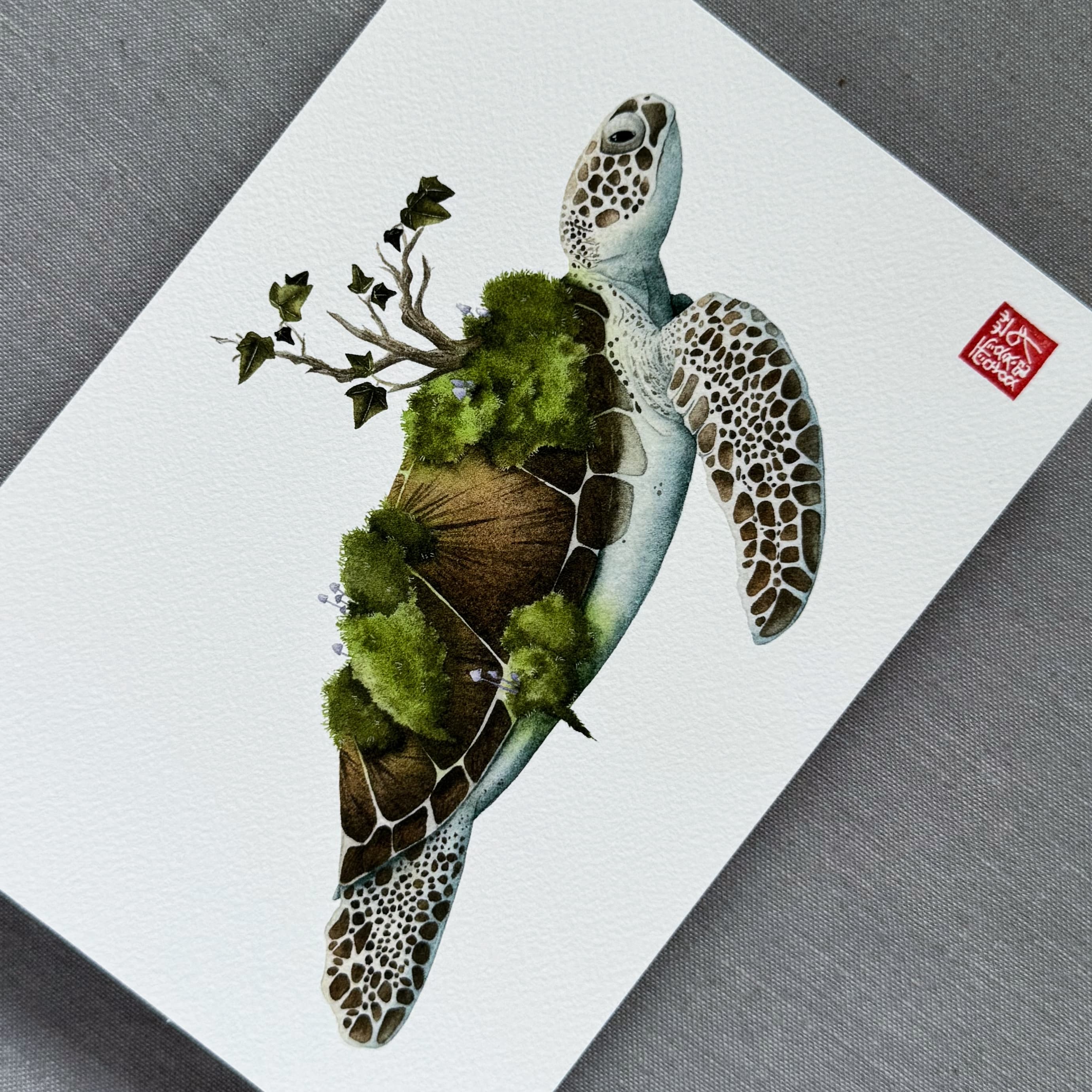 La Tortue des frondaisons (Foliage Turtle) — Fine Art Print — photo 3