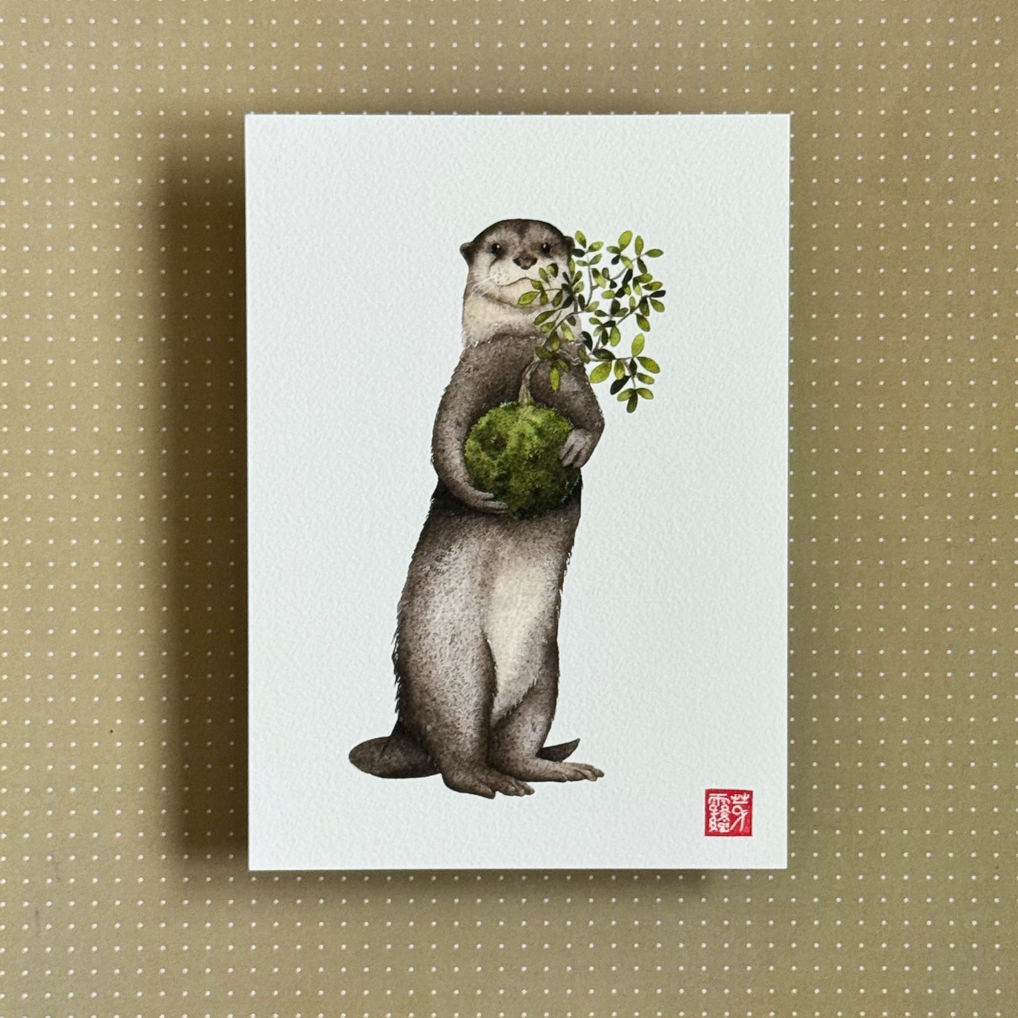 La Loutre au kokedama - Reproduction Fine Art — photo 2