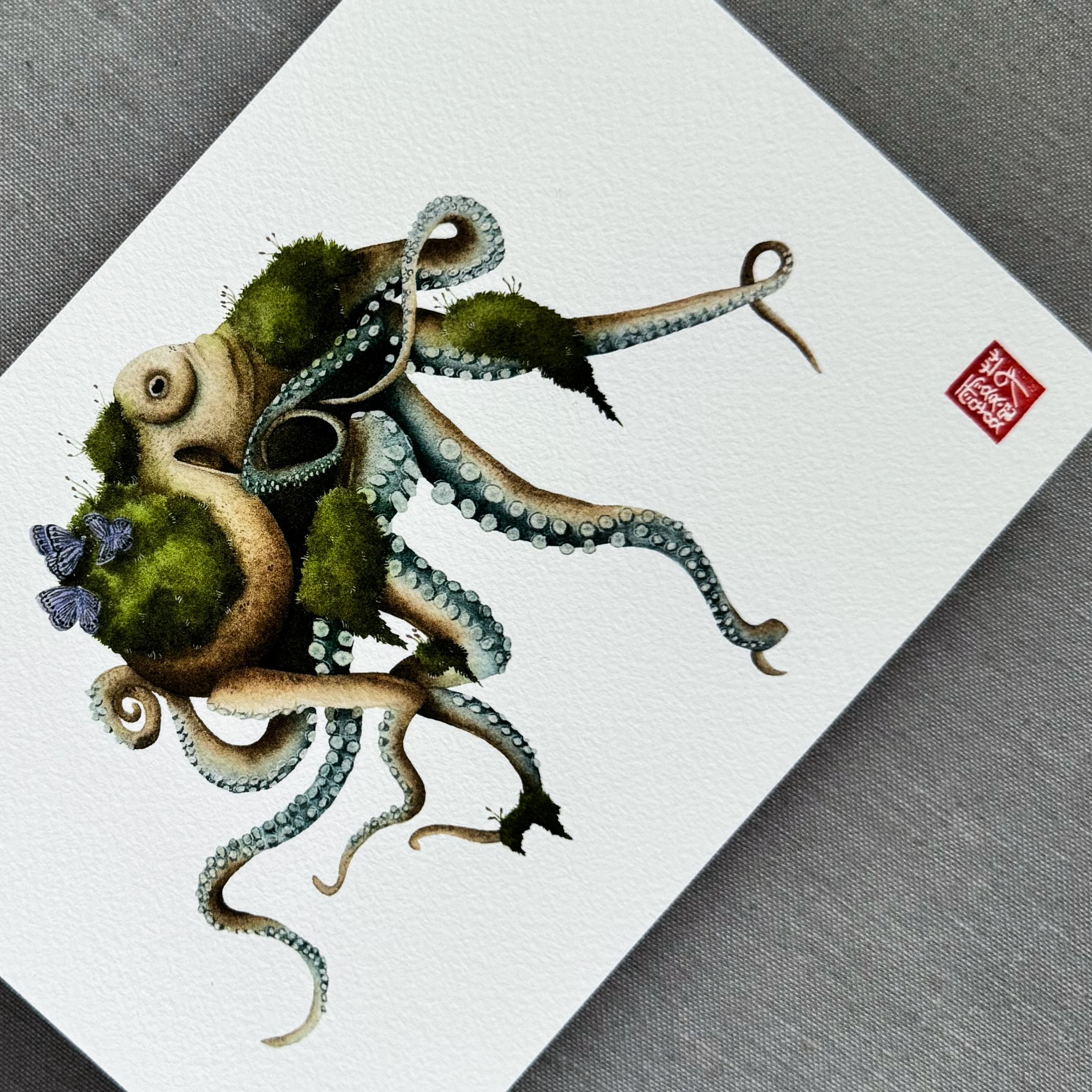 La Pieuvre mellifère (Honeybearing Octopus) — Fine Art Print — photo 3