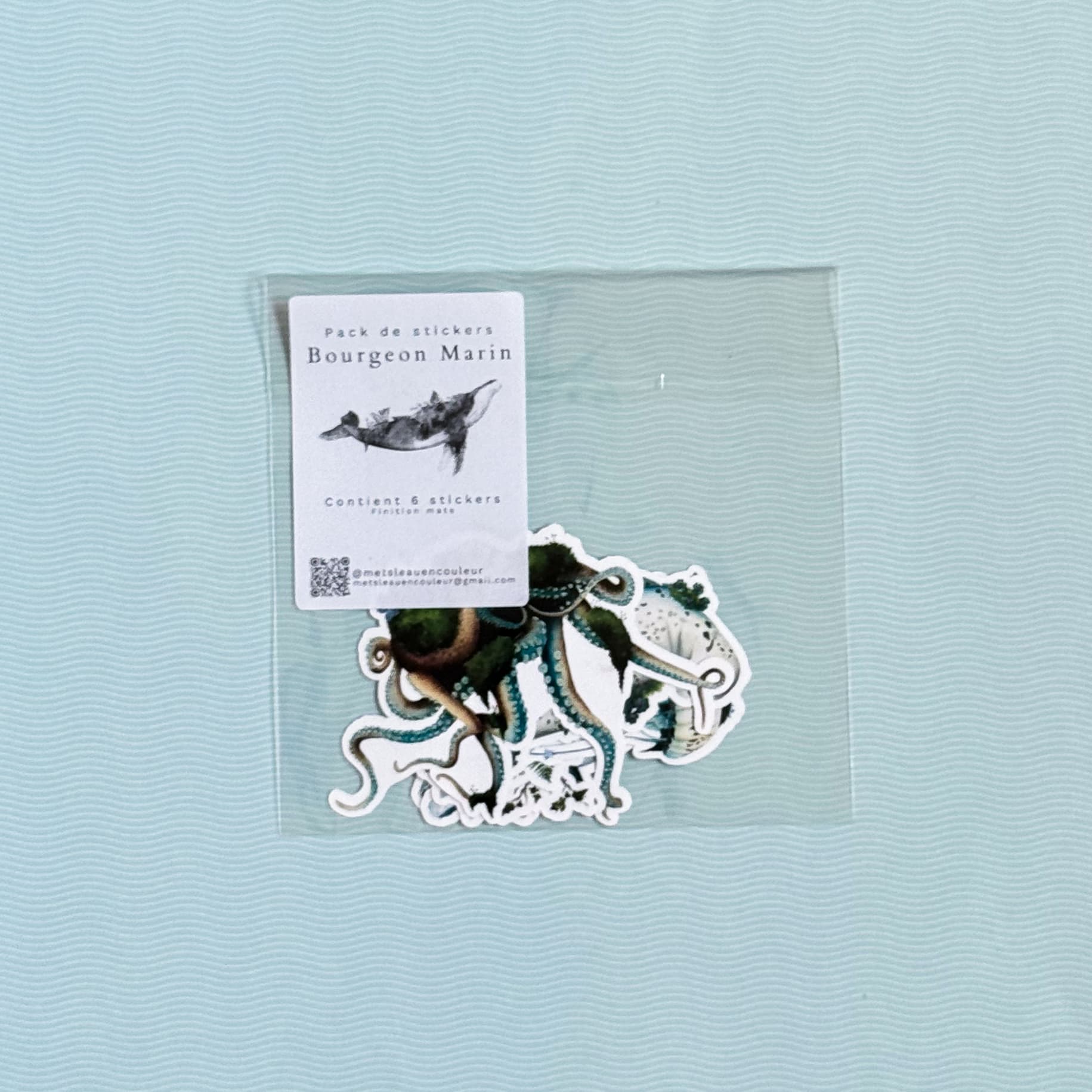 Pack mit 6 Stickern — Meeresknospe — Foto 2