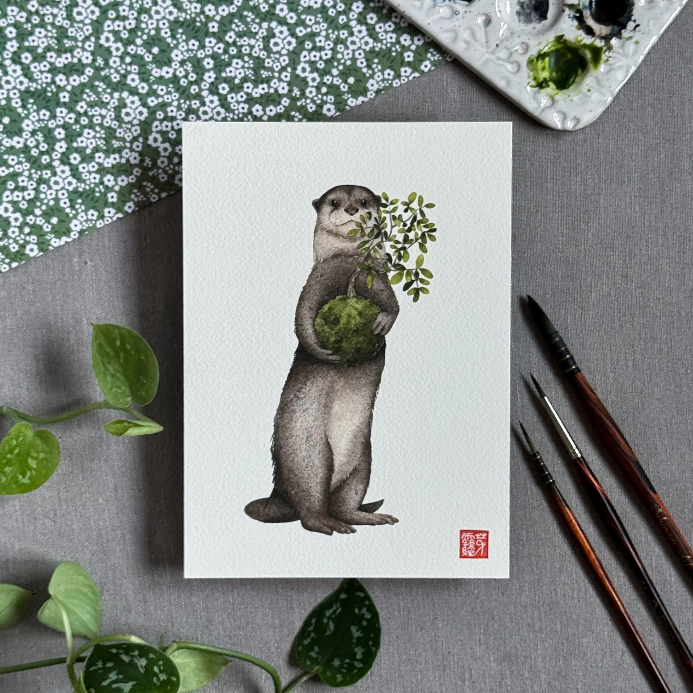 La Loutre au kokedama