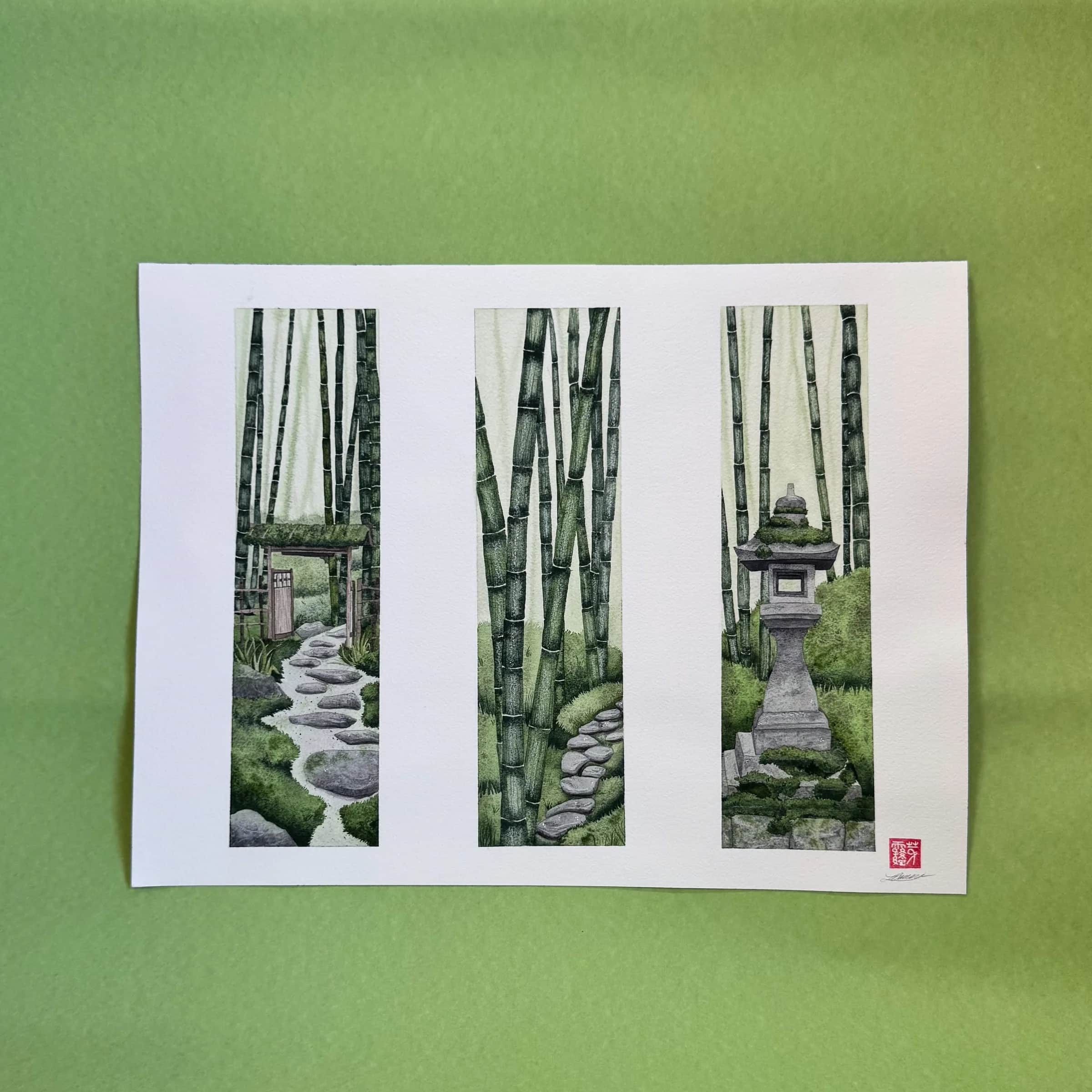 Triptyque forêt japonaise, foto 1