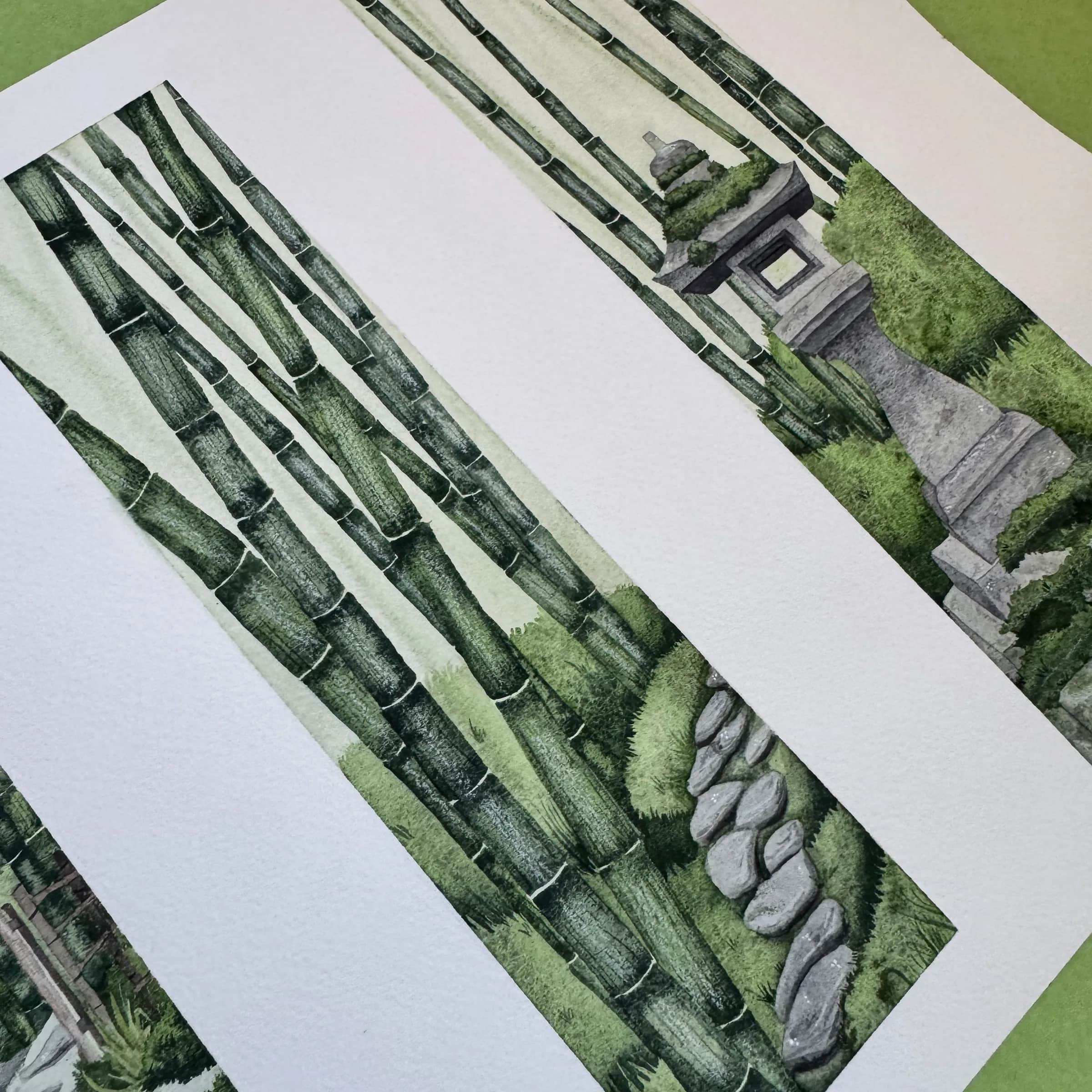 Triptyque forêt japonaise, foto 3